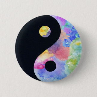 Vattenfärg Yin Yang knäppas Knapp