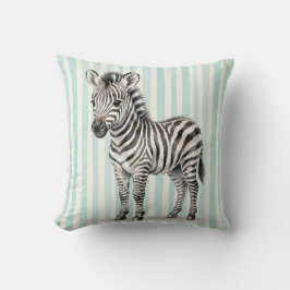 Vattenfärg Zebra Vilda Djur Kastkudde Kudde