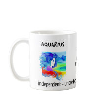 vattenfärg Zodiactecken och egenskaper för Aquariu