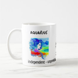 vattenfärg Zodiactecken och egenskaper för Aquariu Kaffemugg