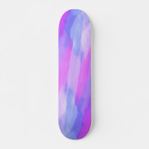 Vattenfärgabstraktstruktur i pastellfärgade färger mini skateboard bräda 18,5 cm