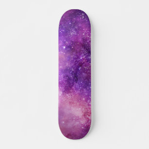 Vattenfärgabstraktutrymme och stjärnabakgrund mini skateboard bräda 18,5 cm