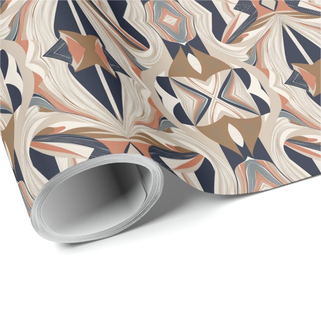 Vattenfärgad Abstrakt 14 Figursättning Papper Presentpapper (Rullad Hörn)