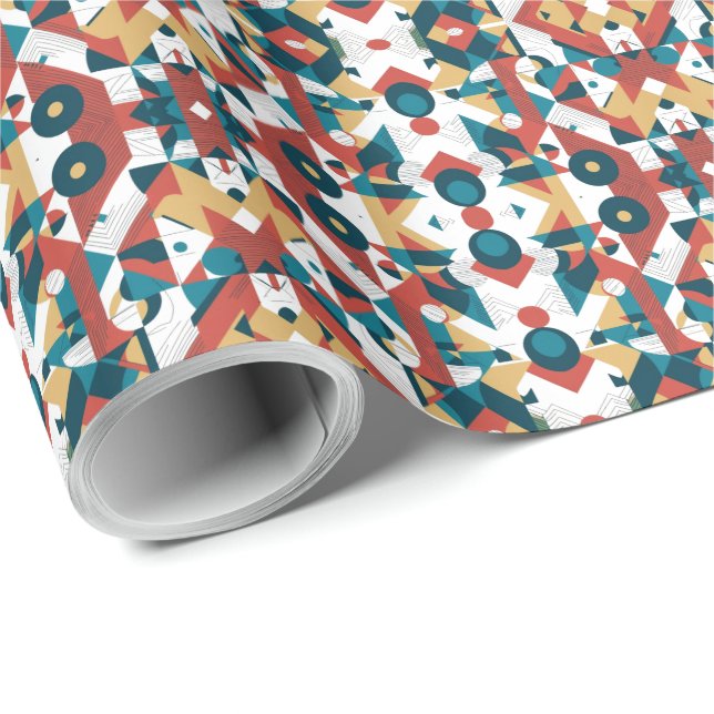 Vattenfärgad Abstrakt 17 Figursättning Papper Presentpapper (Rullad Hörn)