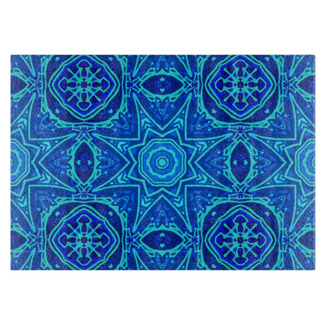 Vattenfärgad Abstrakt Blommigt Denim Blue CEG Bo (Framsidan)