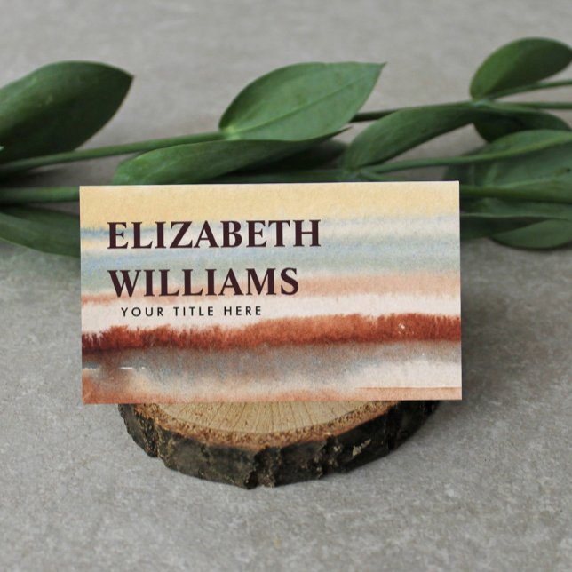 Vattenfärgad Abstrakt Boho Visitkort (Skapare uppladdad)