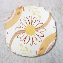 Vattenfärgad Abstrakt Botaniskt blomma och regnbåg