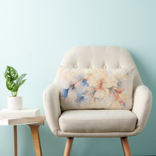 Vattenfärgad Abstrakt Dogwood Flowers Lumbarkudde
