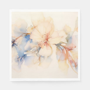 Vattenfärgad Abstrakt Dogwood Flowers Pappersservett