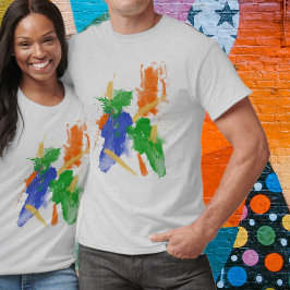 Vattenfärgad Abstrakt T Shirt