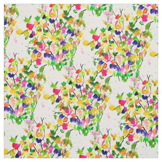 Vattenfärgad abstrakt träd tyg (Provkarta)