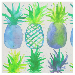 Vattenfärgad ananas Frukt Mönster Tyg