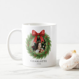 Vattenfärgad andedräkt Foto Modern jul Kaffemugg