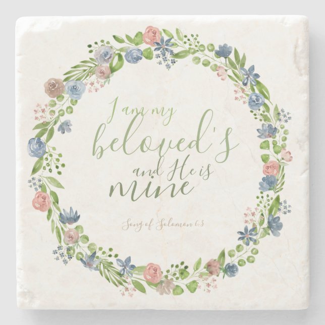 Vattenfärgad andningsfras med Anpassningsbar - ins Stenunderlägg (Framsidan)