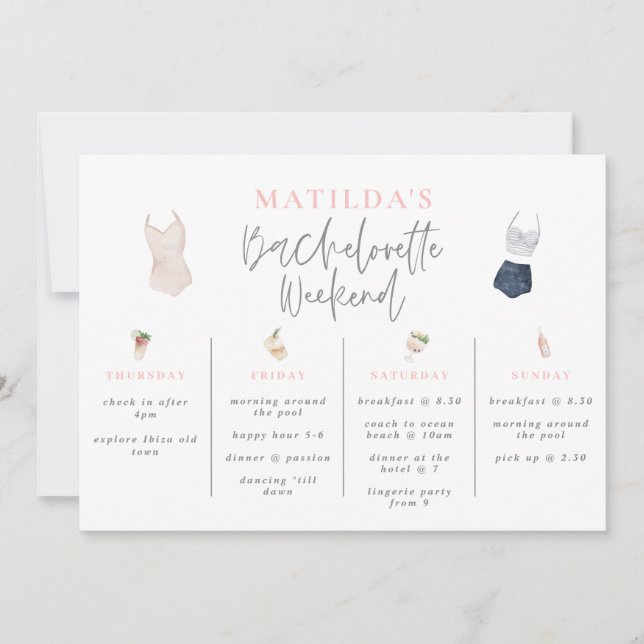 Vattenfärgad bachelorette helg (Framsida)