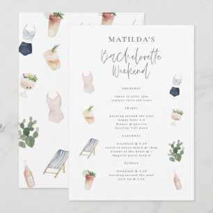 Vattenfärgad bachelorette helg
