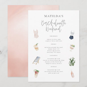 Vattenfärgad bachelorette helg