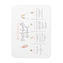 Vattenfärgad bachelorette helg magnet