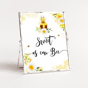 Vattenfärgad Bee Sweet som kan vara Dessert bord Poster