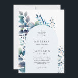 Vattenfärgad blå grenar och bär Bröllop Invi Inbjudningar<br><div class="desc">Vattenfärgsblått grenar och bär Bröllop Design . Fullt suite på https://www.zazzle.com/collections/blue_watercolor_branches_and_berries-119426200190851205</div>