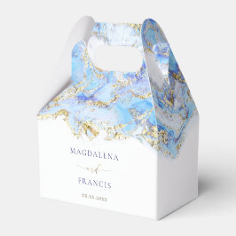 vattenfärgad blå marmor | BRÖLLOP Presentaskar