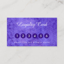 Vattenfärgad blå violett affärskort