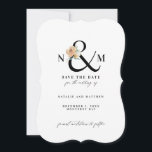 Vattenfärgad bladampersand spara datumet<br><div class="desc">Vattenfärgsfoliemperpersat och spara datumet.</div>