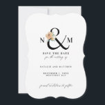 Vattenfärgad bladampersand spara datumet<br><div class="desc">Vattenfärgsfoliemperpersat och spara datumet.</div>