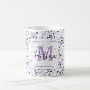 Vattenfärgad blombukett av hydrangeer (kaffe mu) kaffemugg