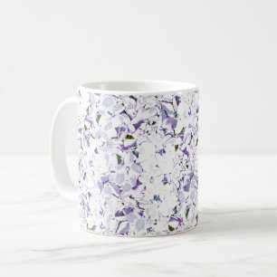 Vattenfärgad blombukett av vattenområden. kaffemugg