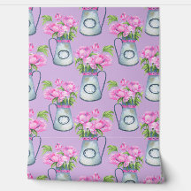 Vattenfärgad blomkruka