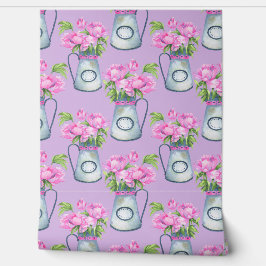 Vattenfärgad blomkruka