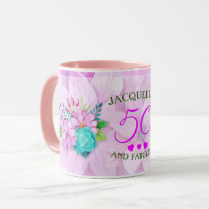 Vattenfärgad Blommigt 50 och Fabulous Mugg