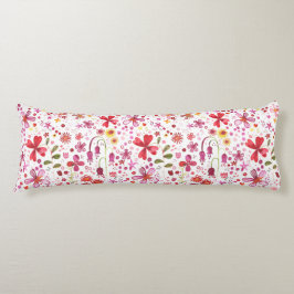 Vattenfärgad Blommigt Art Modern Mönster Kroppskudde