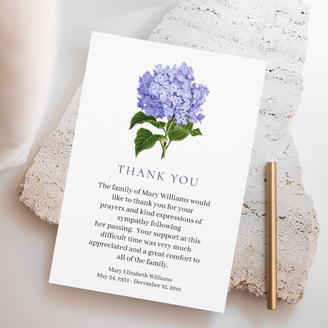 Vattenfärgad Blommigt Bereavement Funeral Tack (Skapare uppladdad)