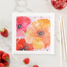 Vattenfärgad Blommigt Bloom Pappra blöjor Pappersservett