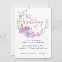 Vattenfärgad Blommigt Botaniskt utandning | Bröllo