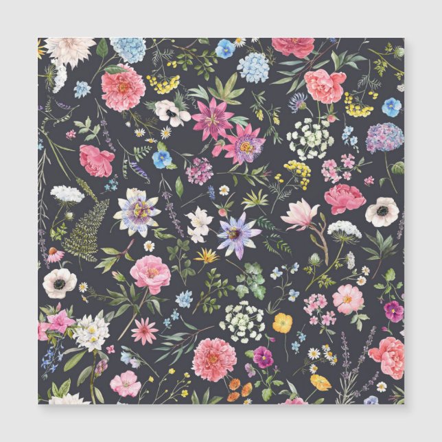 Vattenfärgad Blommigt: Gentle Summer Mönster. (Framsida)