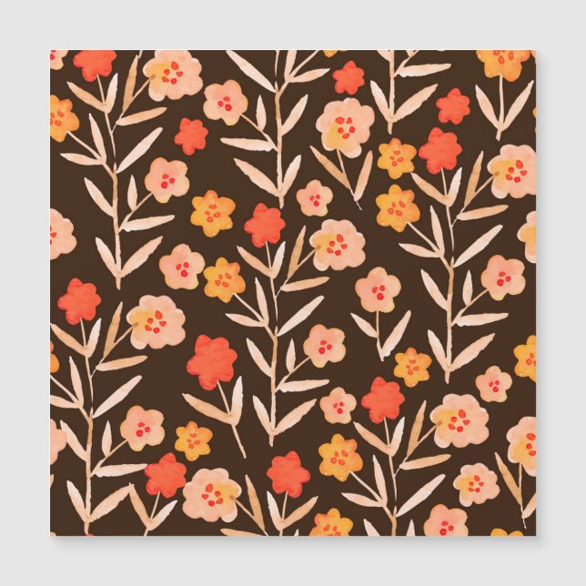 Vattenfärgad Blommigt: Hand plockade Struktur (Framsida)