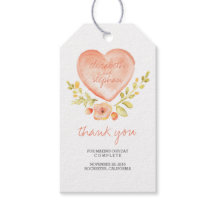 Vattenfärgad Blommigt Heart Romantic Bröllop