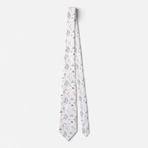 Vattenfärgad blommigt och lövgig mönster. Neck tie