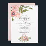 Vattenfärgad blommigt  och Ro Guld Bat mitzvah Inbjudningar<br><div class="desc">bat mitzvah inbjudan till trendig  rosa och ro guld blommigt med handskriftsformat för elegant anpassade till dina händelsespecifikationer.</div>