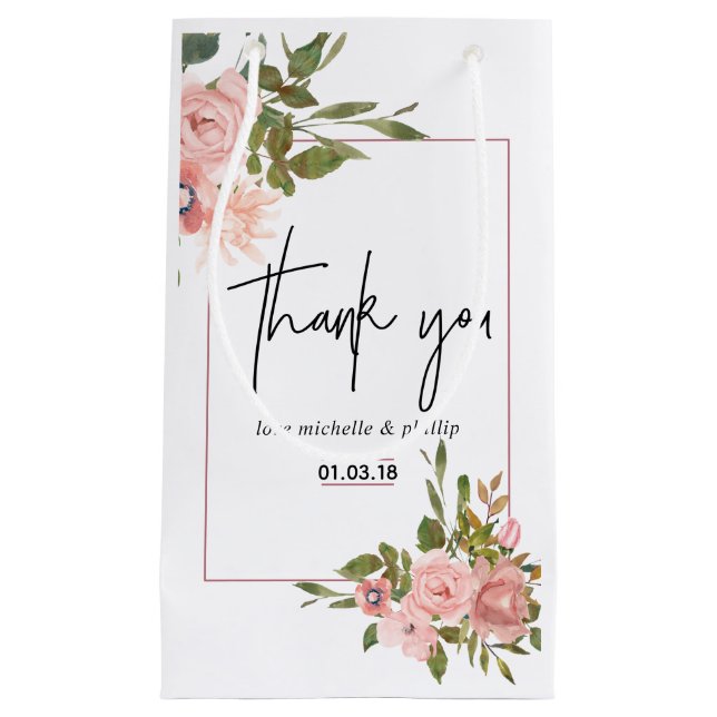 Vattenfärgad blommigt  och Ro Guld Bröllop (Framsidan)