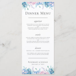 Vattenfärgad Blommigt och Rustic Wood Farmhouse Mi Meny