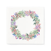 Vattenfärgad Blommigt Pappra andningsservetter