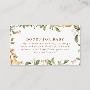 Vattenfärgad Blommigt Pear Baby Shower Visitkort