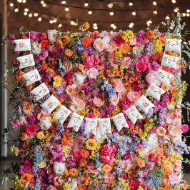 Vattenfärgad Blommigt Quinceanera Vimplar