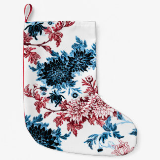 Vattenfärgad blommigt sömlös mönster på vit baksid liten julstrumpa