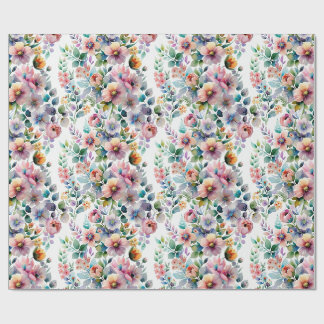 Vattenfärgad Blommigt Sömlös Mönster Presentpapper
