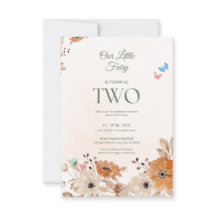 Vattenfärgad Blommigt Speciell 2:a födelsedagsinbj